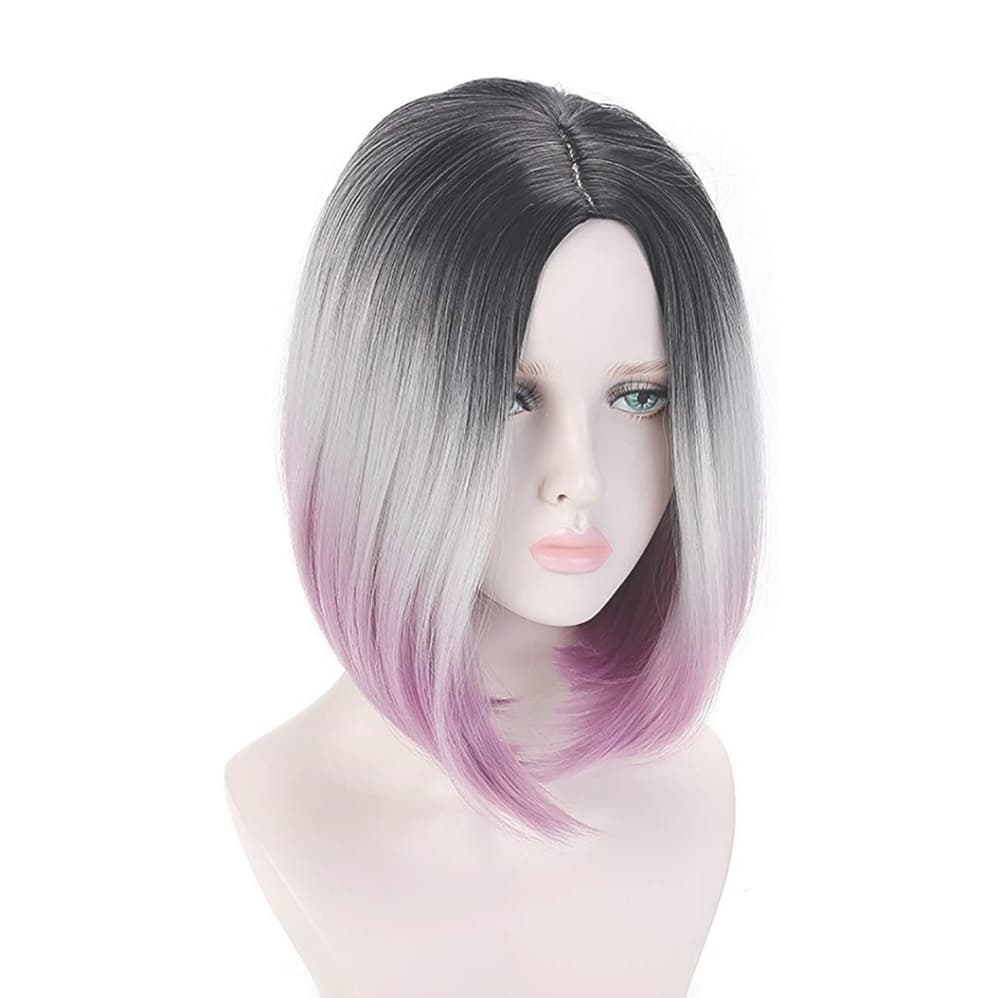 Ombre Black Pink Wig - Thumbnail 3