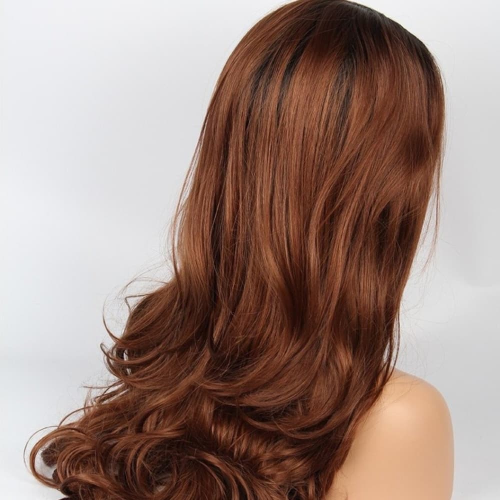 Ombre Dark Auburn lacefront Wig - Thumbnail 2