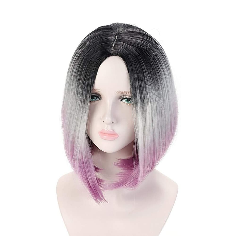 Ombre Black Pink Wig - Thumbnail 4