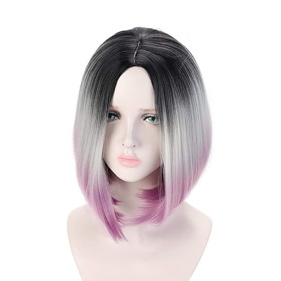 Ombre Black Pink Wig - Thumbnail 5