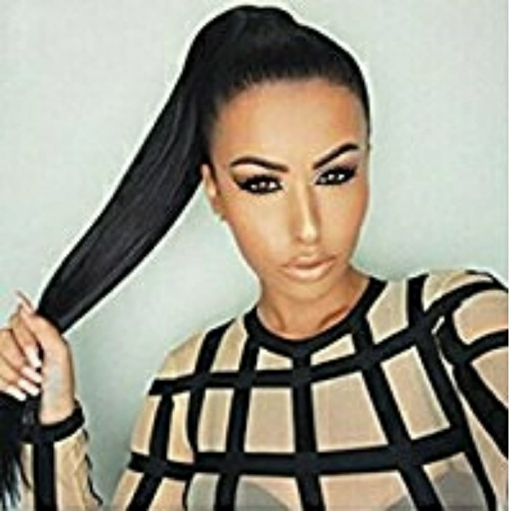 Black Drawstring Ponytail - Thumbnail 3