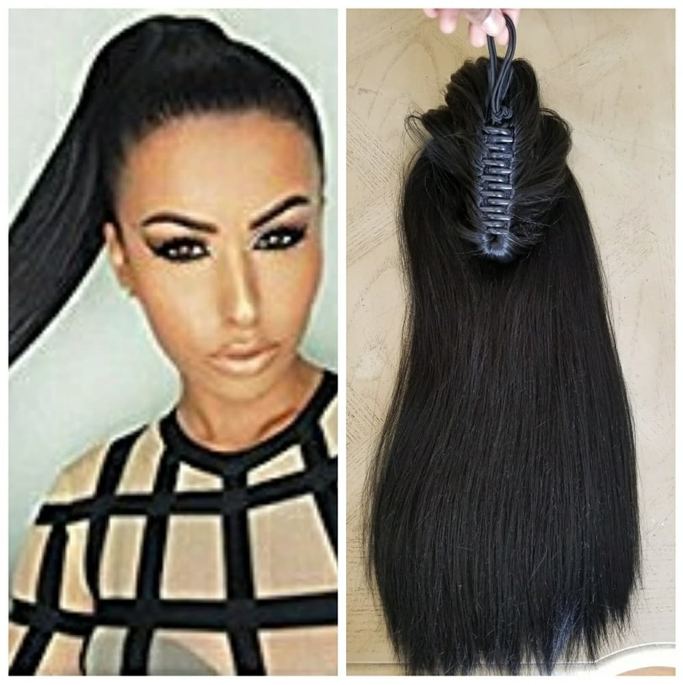 Black Drawstring Ponytail - Thumbnail 4