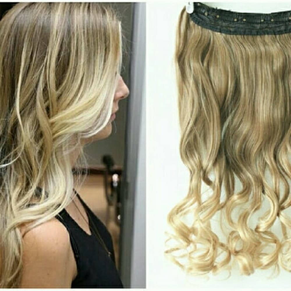 Ombre light Brown to Blonde Clip in Extension