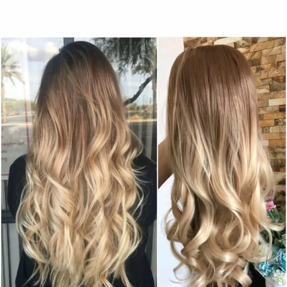 Ombre Blonde Wig 20-22 inches - Thumbnail 5