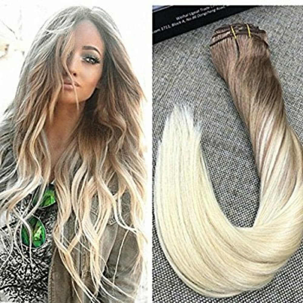 Ombre Balayage Clip In Extension - Thumbnail 7