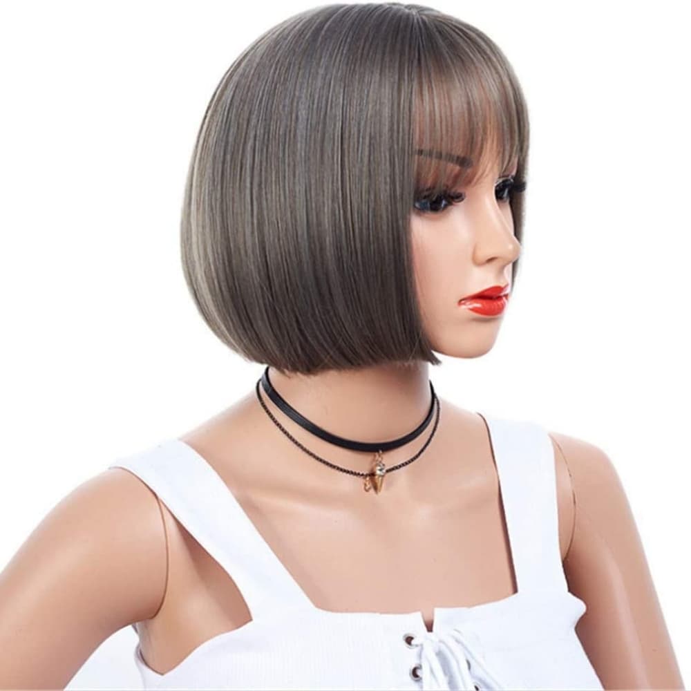 Gray Bob Beauty Wig - Thumbnail 4