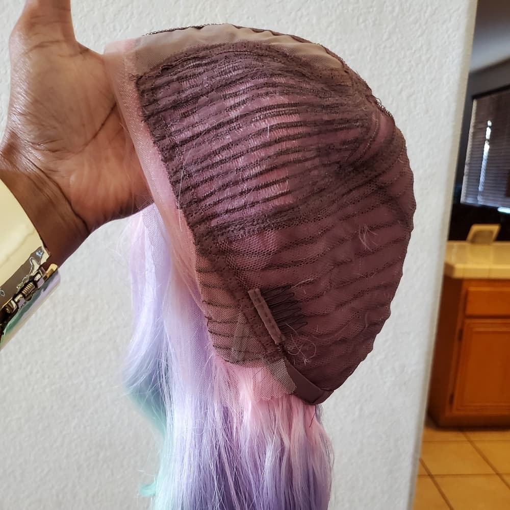 Rainbow Beauty Wavy Lace Front Wig - Thumbnail 10