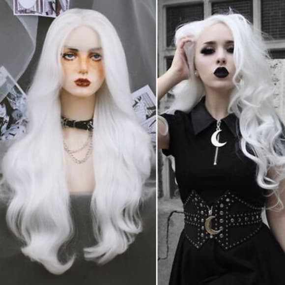 White Beauty Lace Front Wig - Thumbnail 2