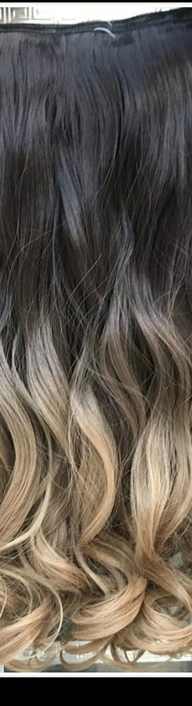 Brown Blonde Ombre Full Head Clip in Extension