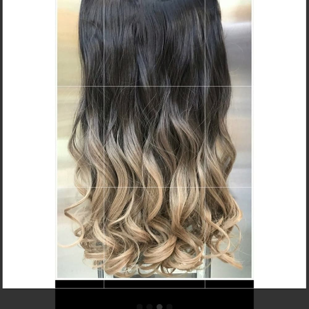 Brown Blonde Ombre Full Head Clip in Extension - Thumbnail 4