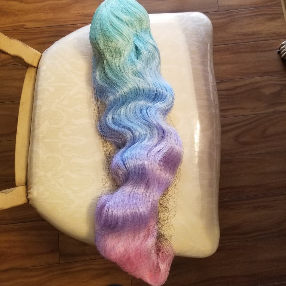 Rainbow Beauty Wavy Lace Front Wig - Thumbnail 4