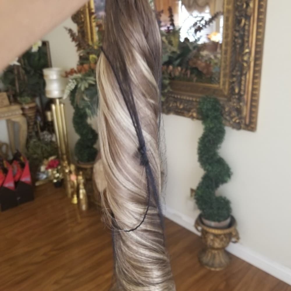 Brown Blonde Full Head clip in Extension - Thumbnail 3