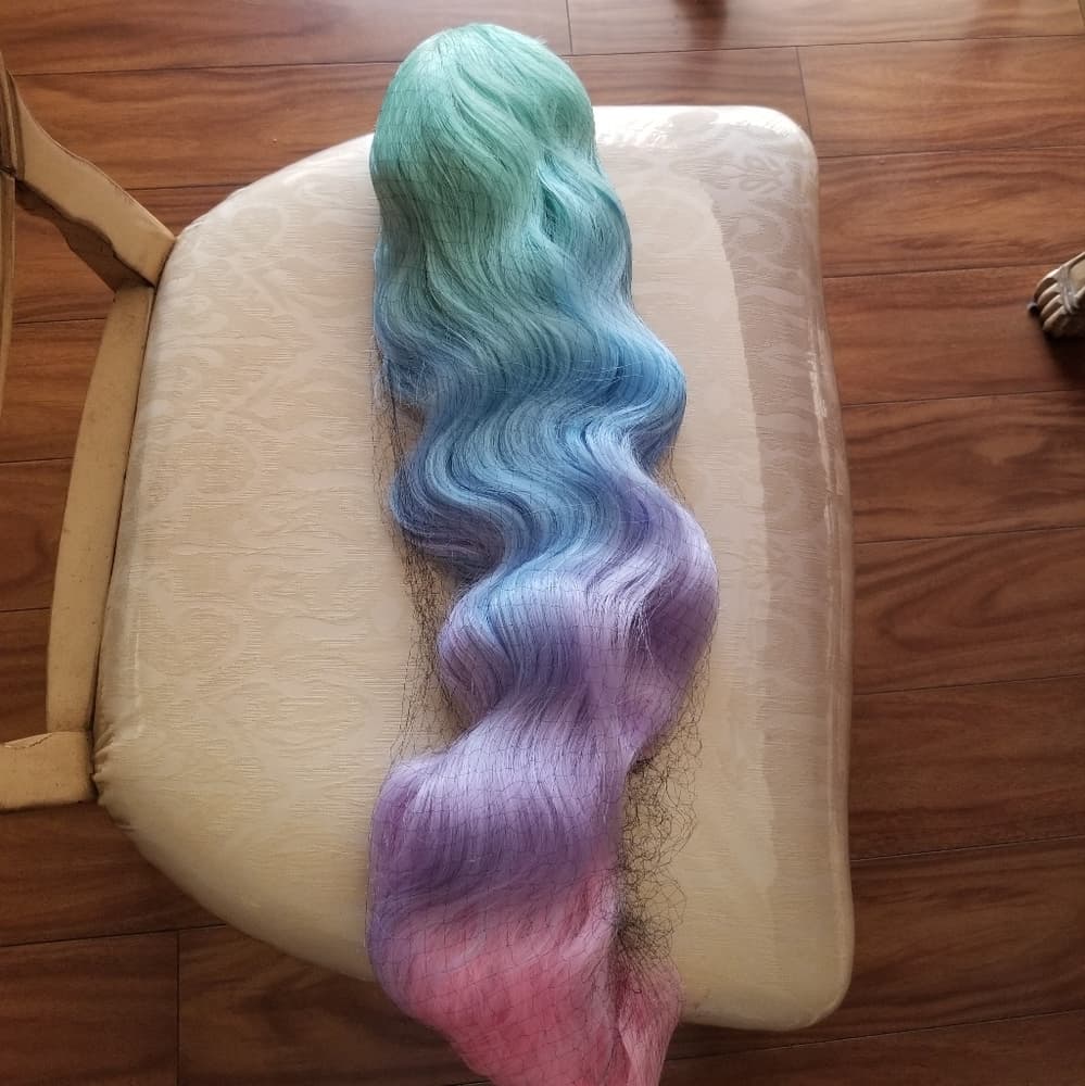 Rainbow Beauty Wavy Lace Front Wig - Thumbnail 5