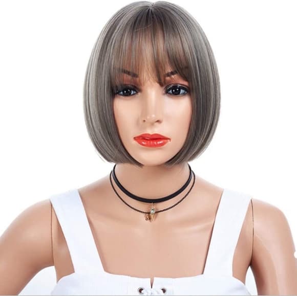 Gray Bob Beauty Wig - Thumbnail 7
