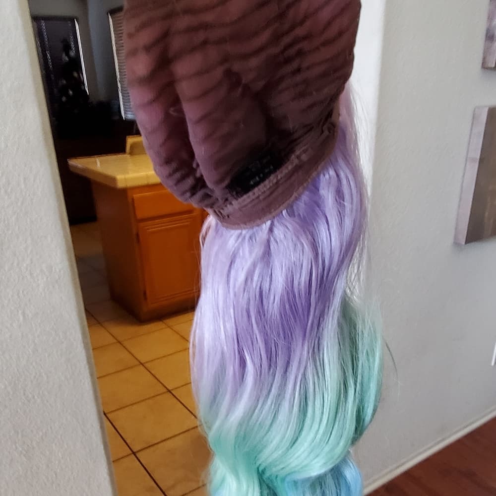 Rainbow Beauty Wavy Lace Front Wig - Thumbnail 11