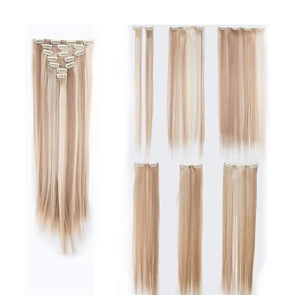 Blonde Highlights clip in Extensions - Thumbnail 4