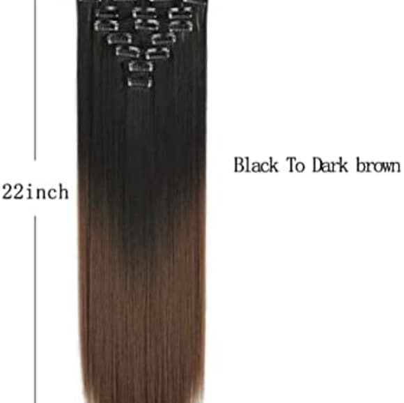 Black Brown Beauty Clip in Extensions - Thumbnail 3