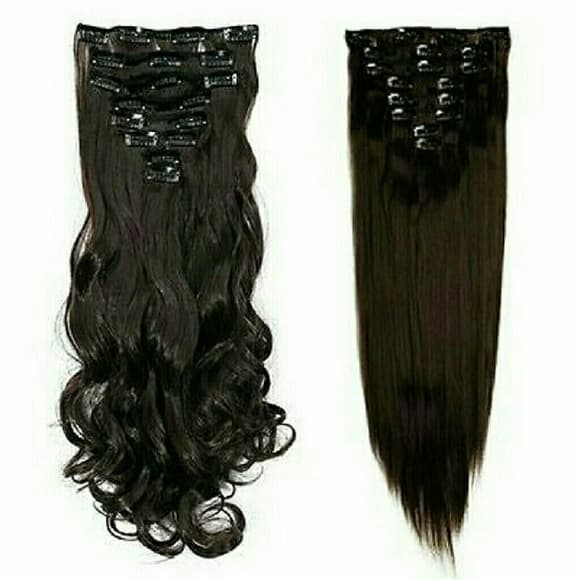Full Head Dark Brown Clip In Extension #2 or #4 - Thumbnail 3