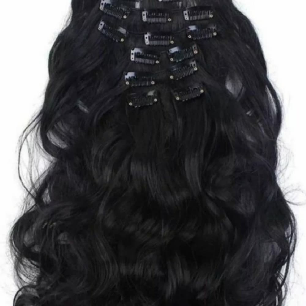 Black Full Head clip in Extension - Thumbnail 3