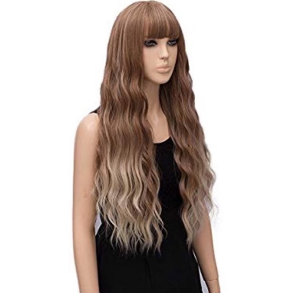 Brown Ombre Beauty Wavy Wig - Thumbnail 3