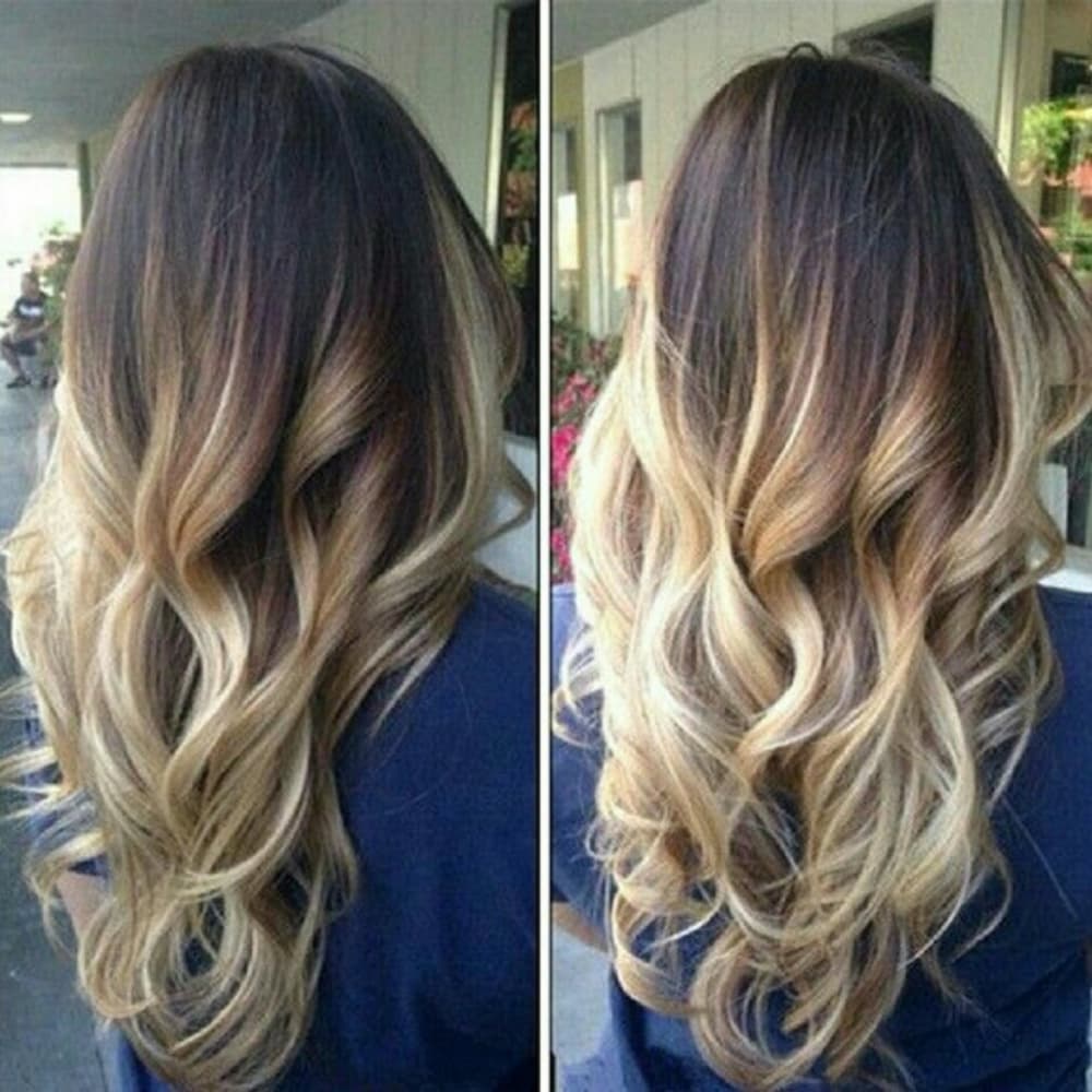 Ombre Blonde Full Head clip in Extension - Thumbnail 2