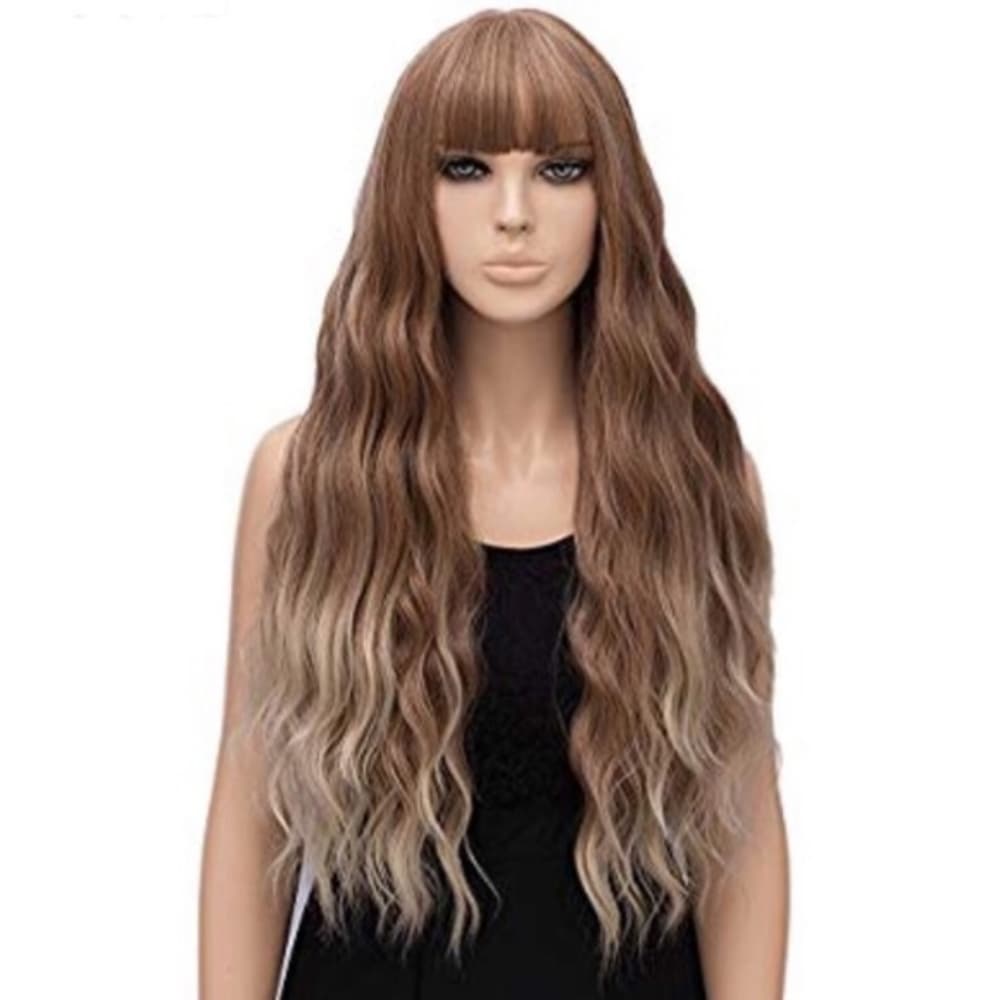 Brown Ombre Beauty Wavy Wig - Thumbnail 5