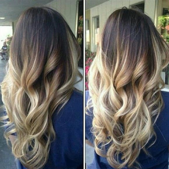 Ombre Blonde Full Head clip in Extension - Thumbnail 3