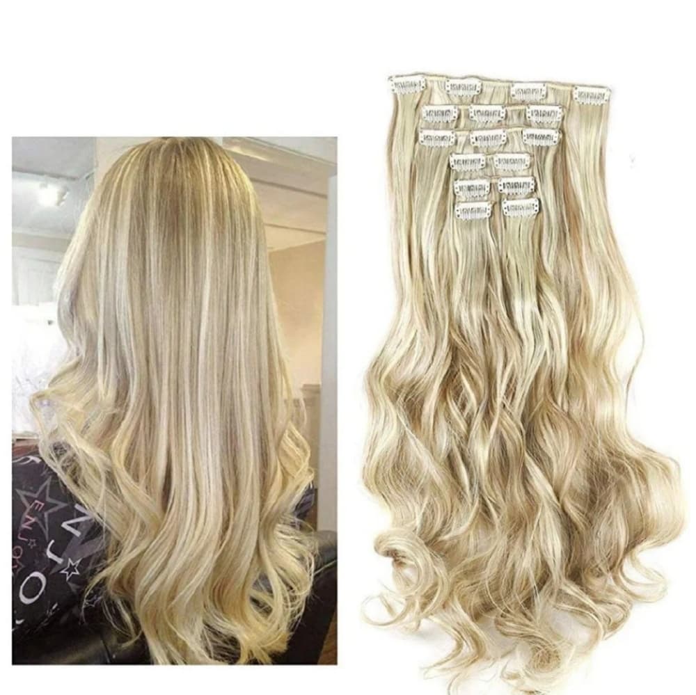 Blonde Beauty Full Head clip in Extension - Thumbnail 5
