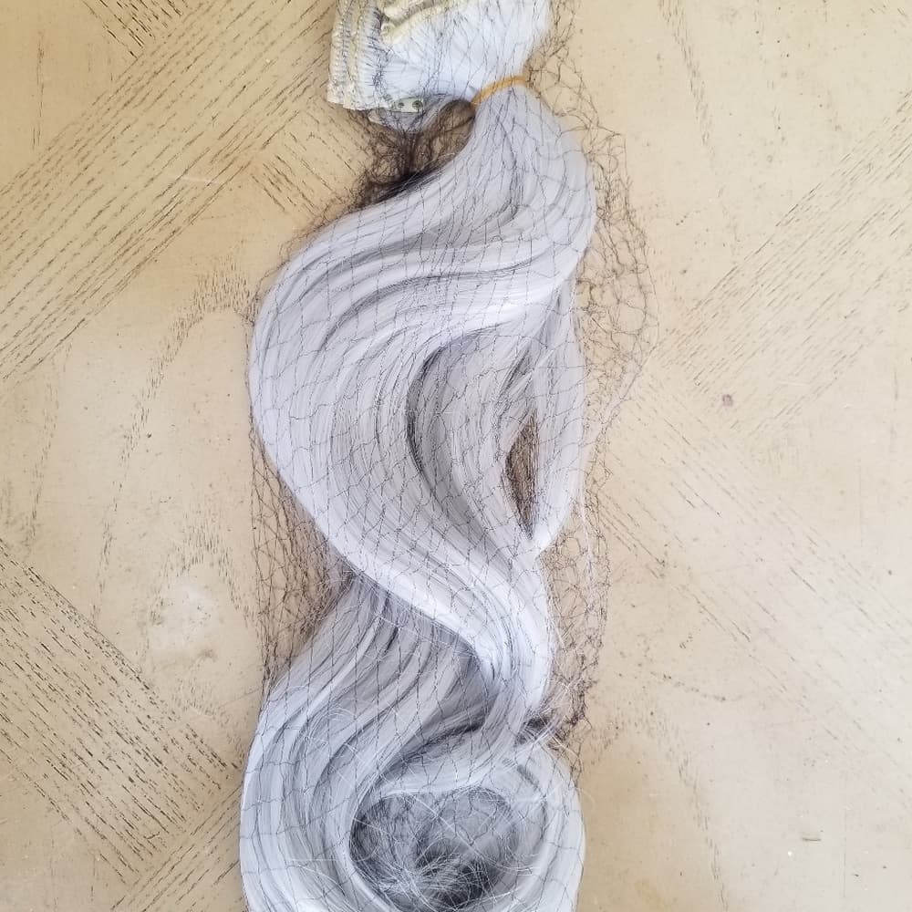 Gray Full Head Clip In Extension - Thumbnail 3