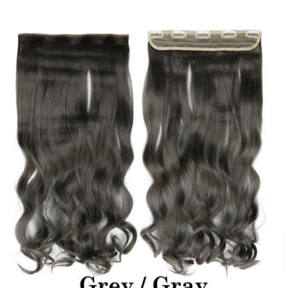 Grey Full Head Clip In Extension - Thumbnail 2