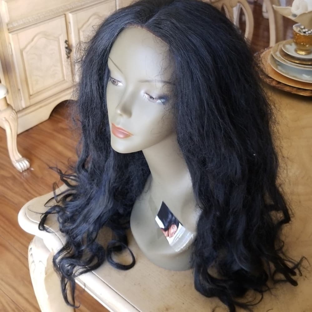 Straight Yaki Body Wave Lace Front Wig - Thumbnail 2