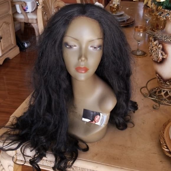 Straight Yaki Body Wave Lace Front Wig - Thumbnail 9