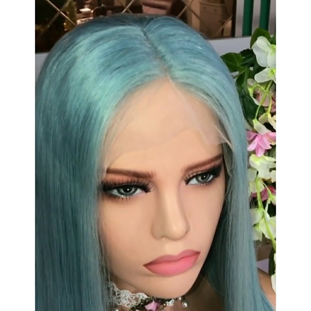 Greenish Blue Full lace wig 20-22 inches - Thumbnail 3