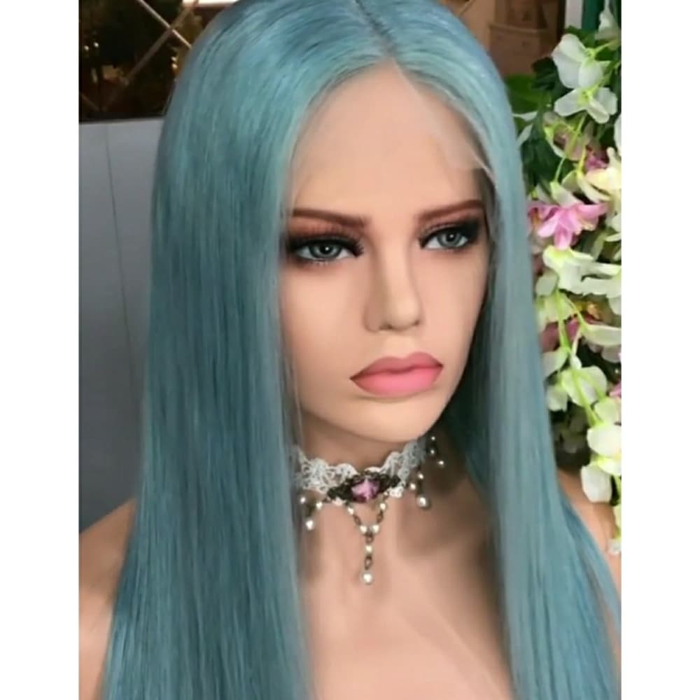 Greenish Blue Full lace wig 20-22 inches - Thumbnail 4