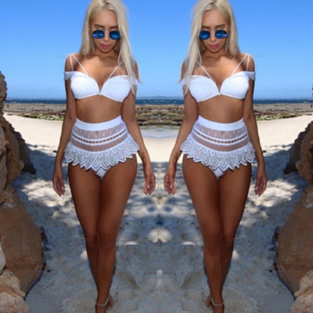 White Beauty Push Up Bikini - Thumbnail 2