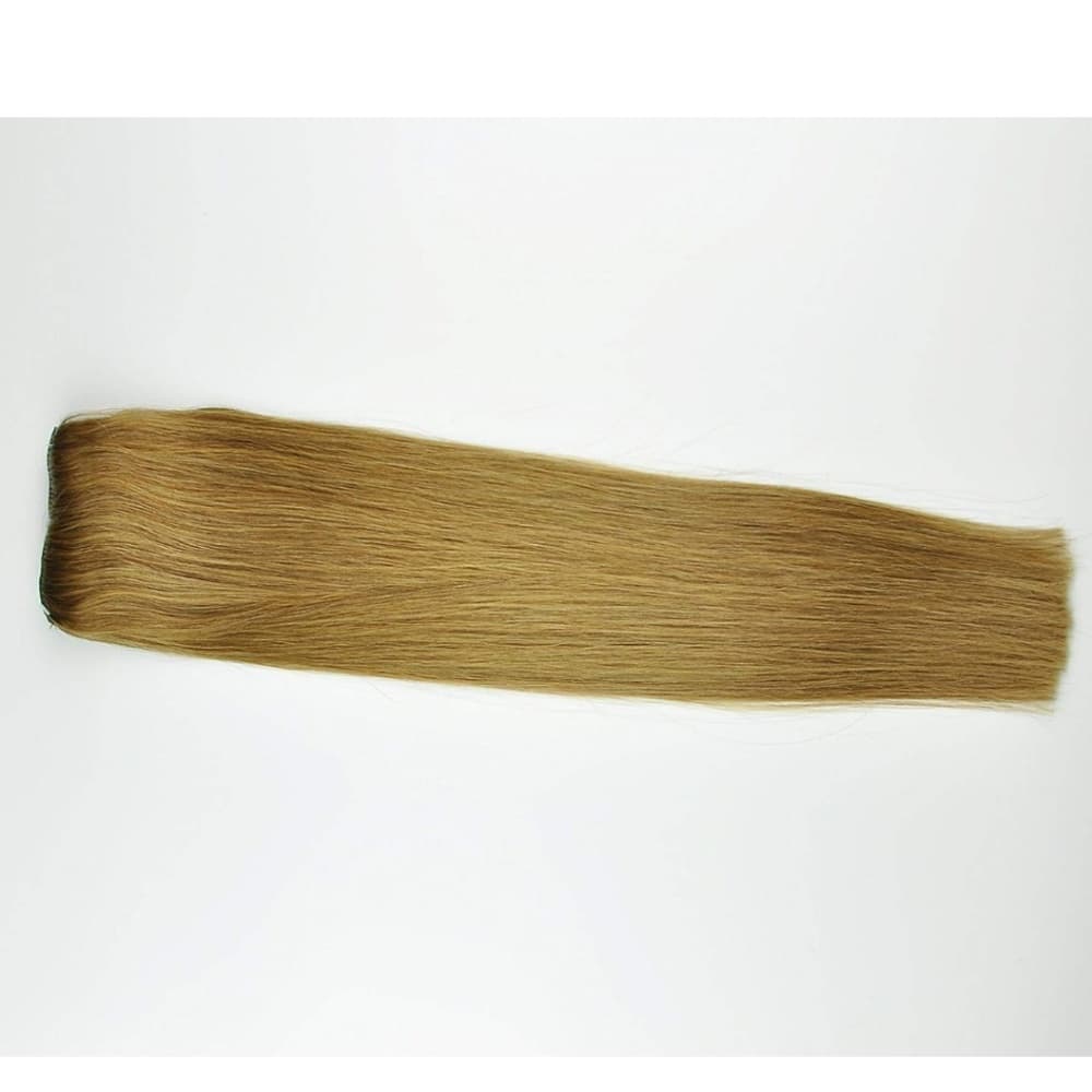 Light Light Brown Human Hair Clip in Extension - Thumbnail 5