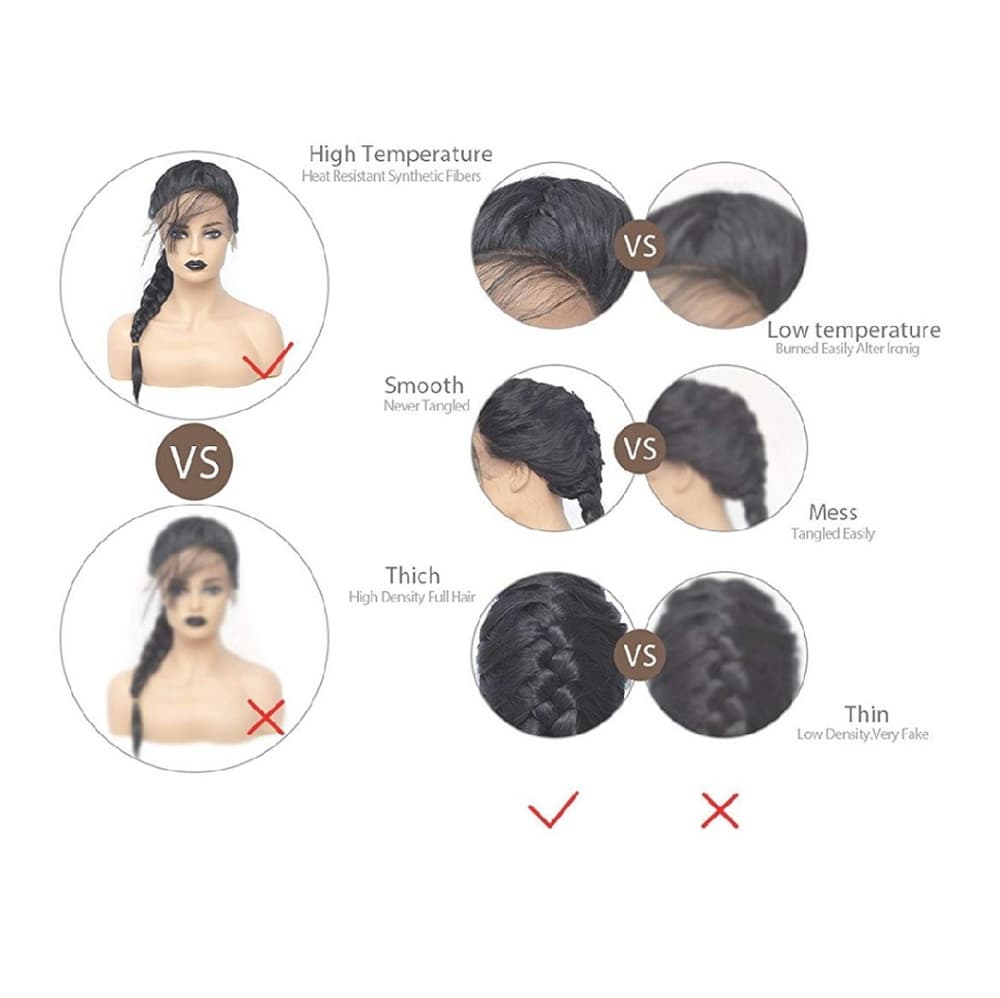 Braid Lace Front Wig - Thumbnail 2