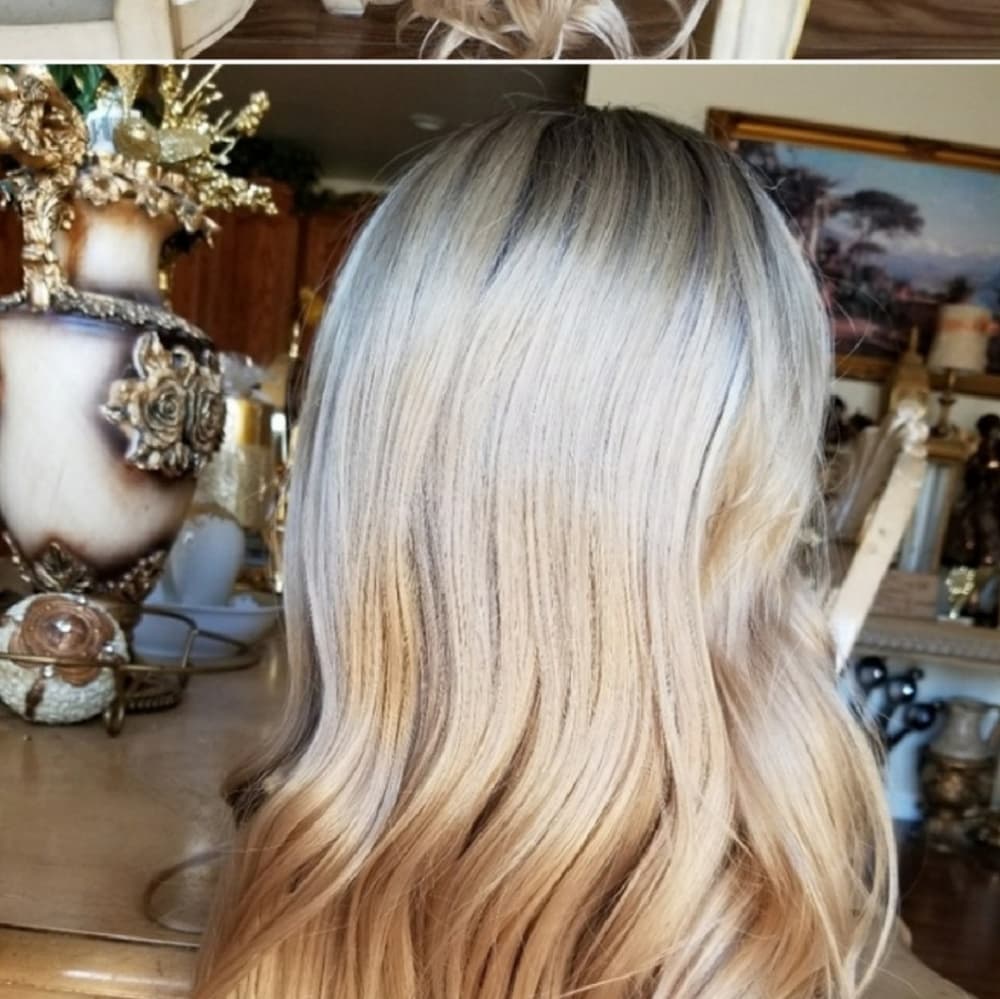 Ombre Blonde Lace Front Wig - Thumbnail 3