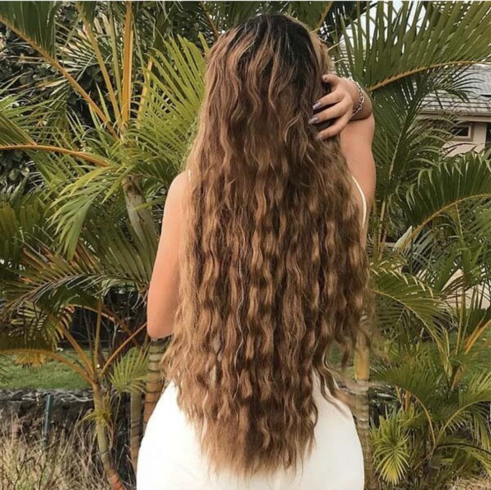 Light Light Brown Human Hair Clip in Extension - Thumbnail 8