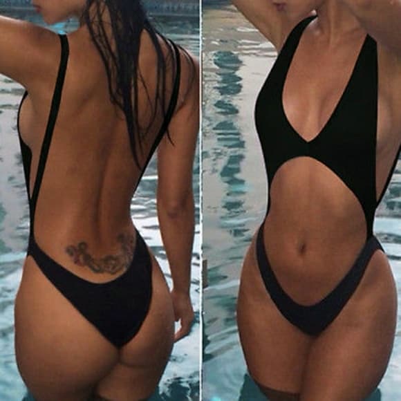 High Cut Black Bikini - Thumbnail 5