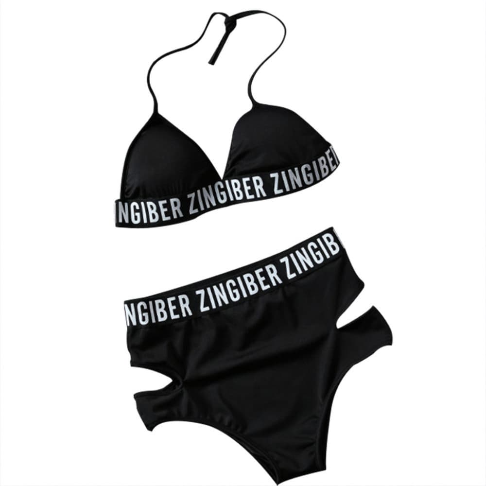 Black Bandage Bikini Push Up Bra - Thumbnail 2