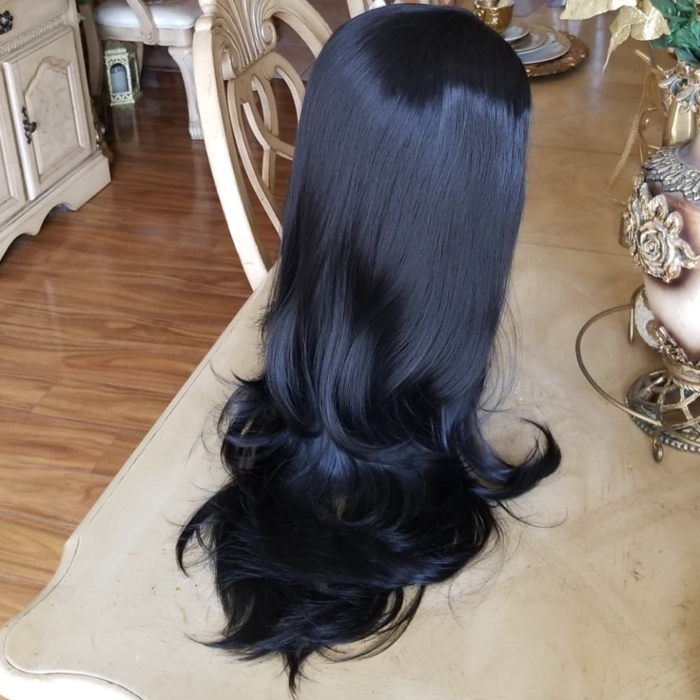 Layered Straight Bodywave Lace Front Wig - Thumbnail 3