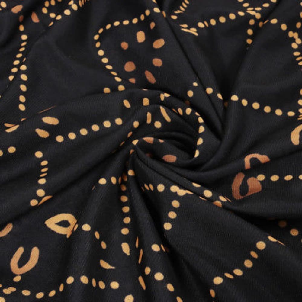 Beautiful Black Gold Dress-Stunning - Thumbnail 4