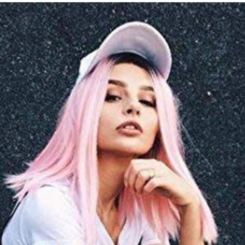 Ombre Pink Beauty Lace Front Wig - Thumbnail 4