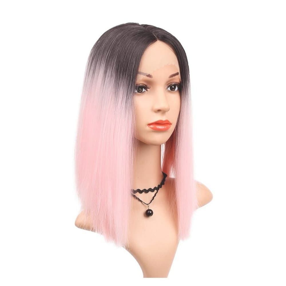 Ombre Pink Beauty Lace Front Wig - Thumbnail 3