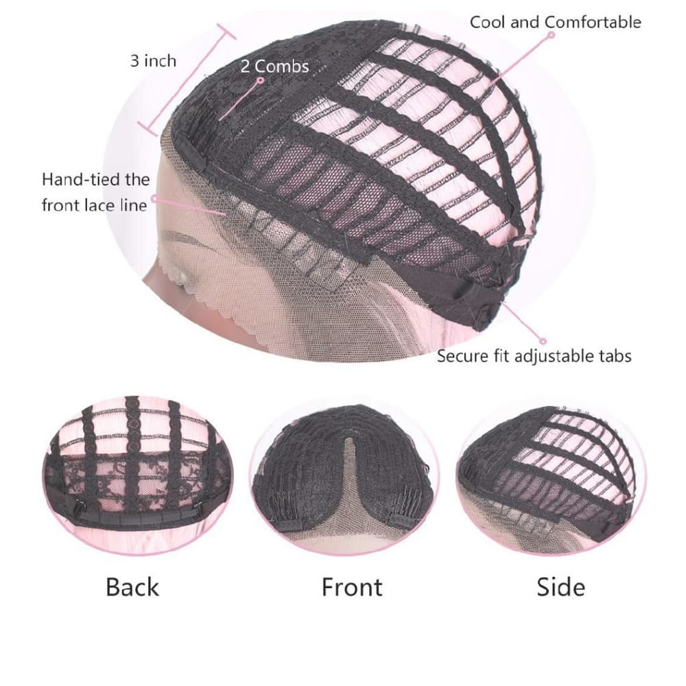 Ombre Pink Beauty Lace Front Wig - Thumbnail 6