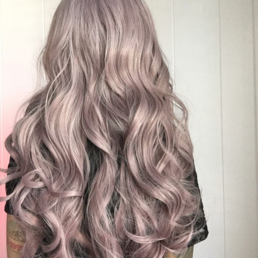 Lilac Purple Gray Pink Wig - Thumbnail 2