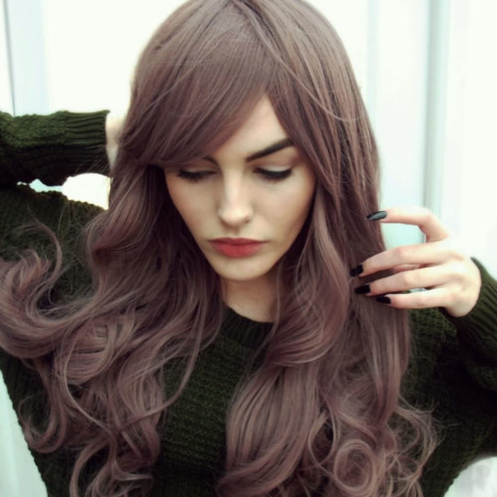 Lilac Purple Gray Pink Wig - Thumbnail 3