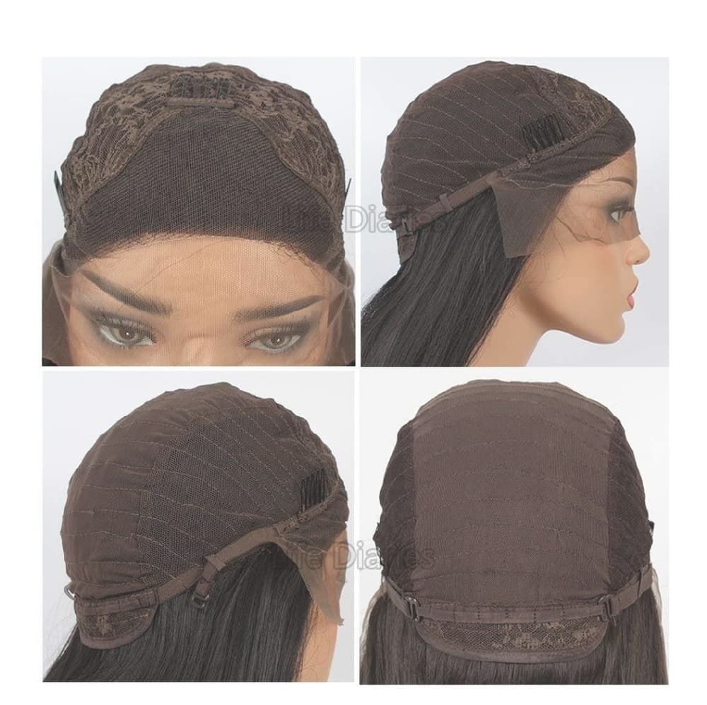 Dark Brown Straight Wavy Beauty Lace Front Wig - Thumbnail 4