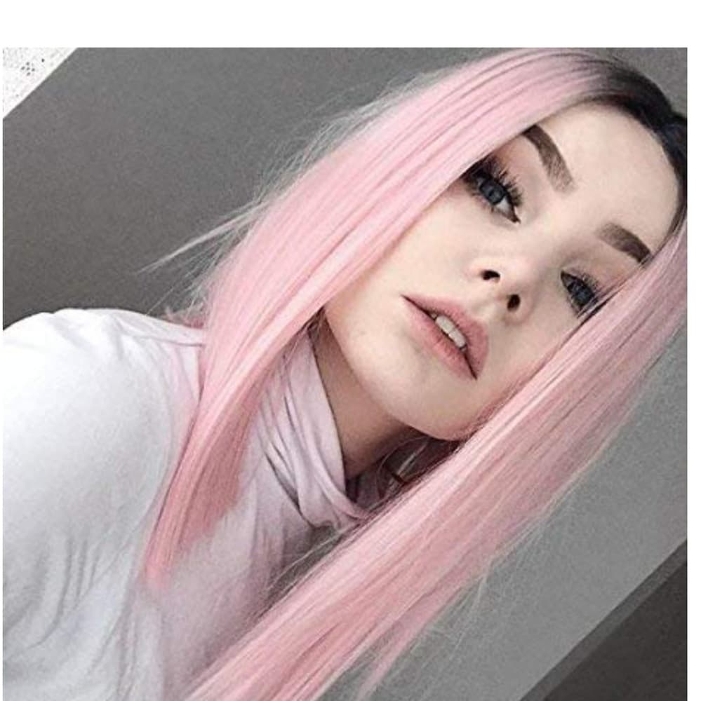 Ombre Pink Beauty Lace Front Wig - Thumbnail 7